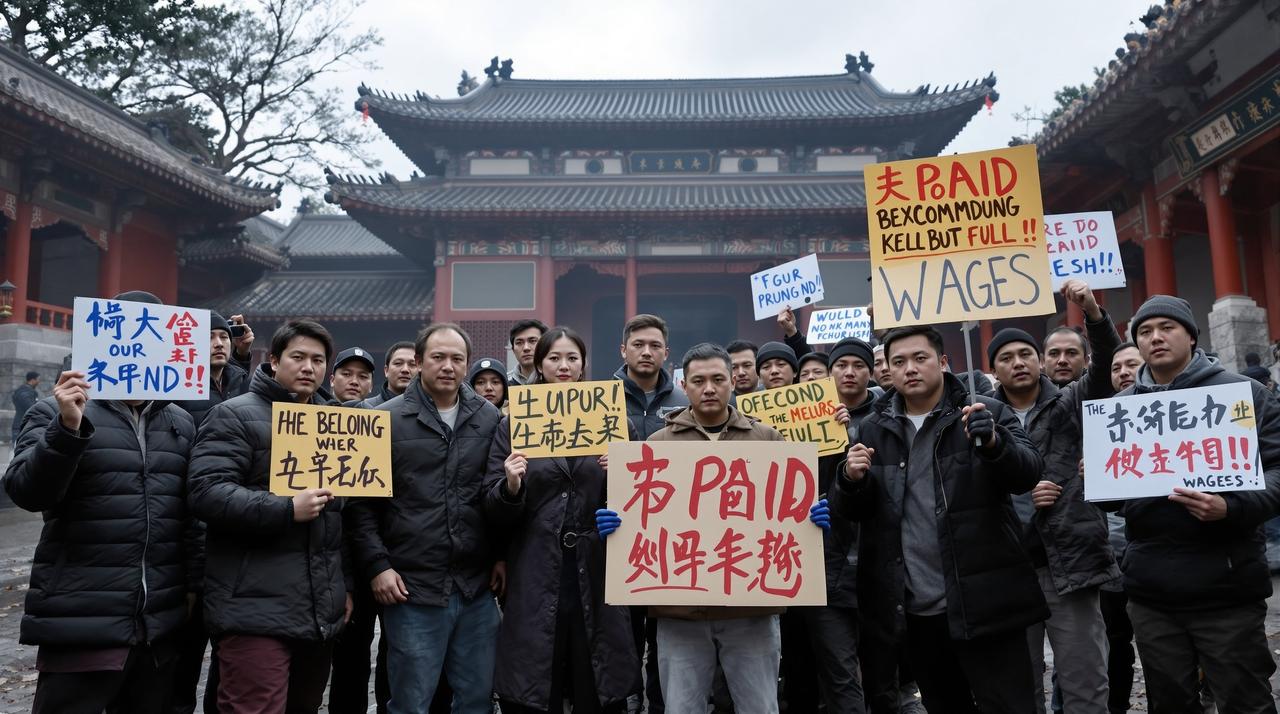 某热播剧制片人拖欠剧组人员工资长达半年,员工集体维权